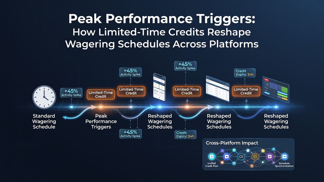 Dashboard view showing limited-time credit timers influencing daily wagering peaks on a sports betting platform interface