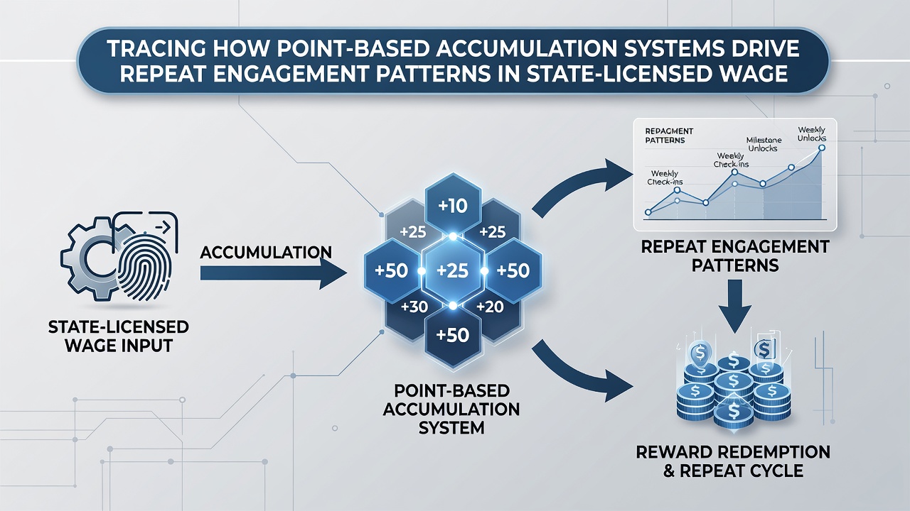 Chart displaying user retention curves linked to point redemption milestones in licensed wagering environments