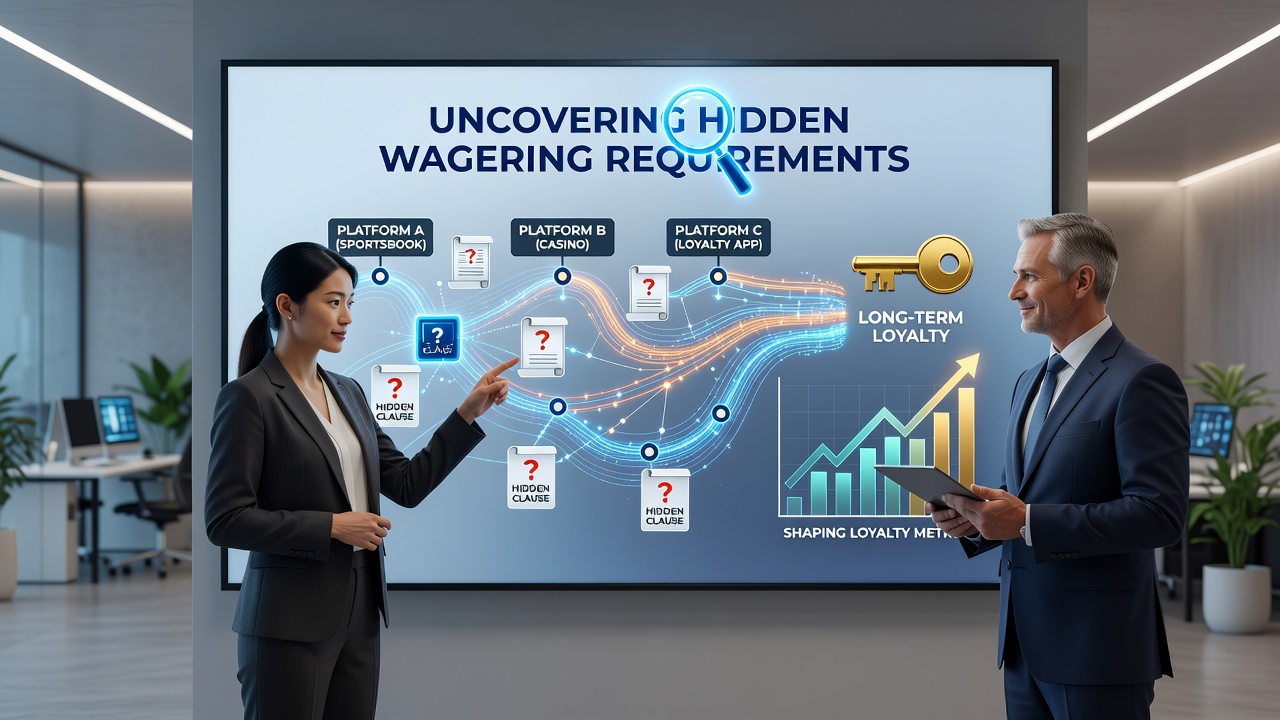 Analytics dashboard displaying user progression across sports and casino verticals with requirement tracking